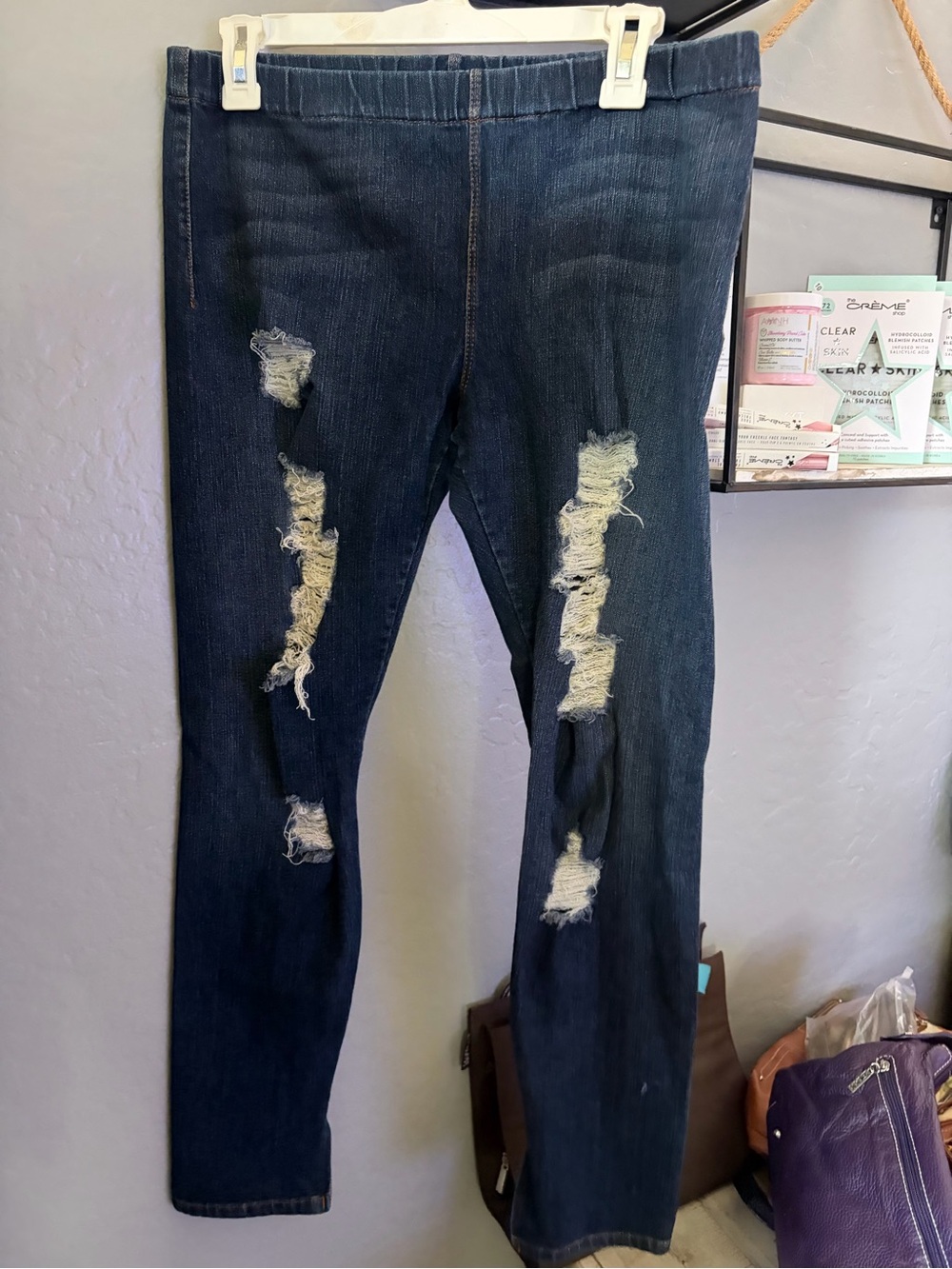 Joe's Jeans Dark Indigo Skinny Ripped Jeans